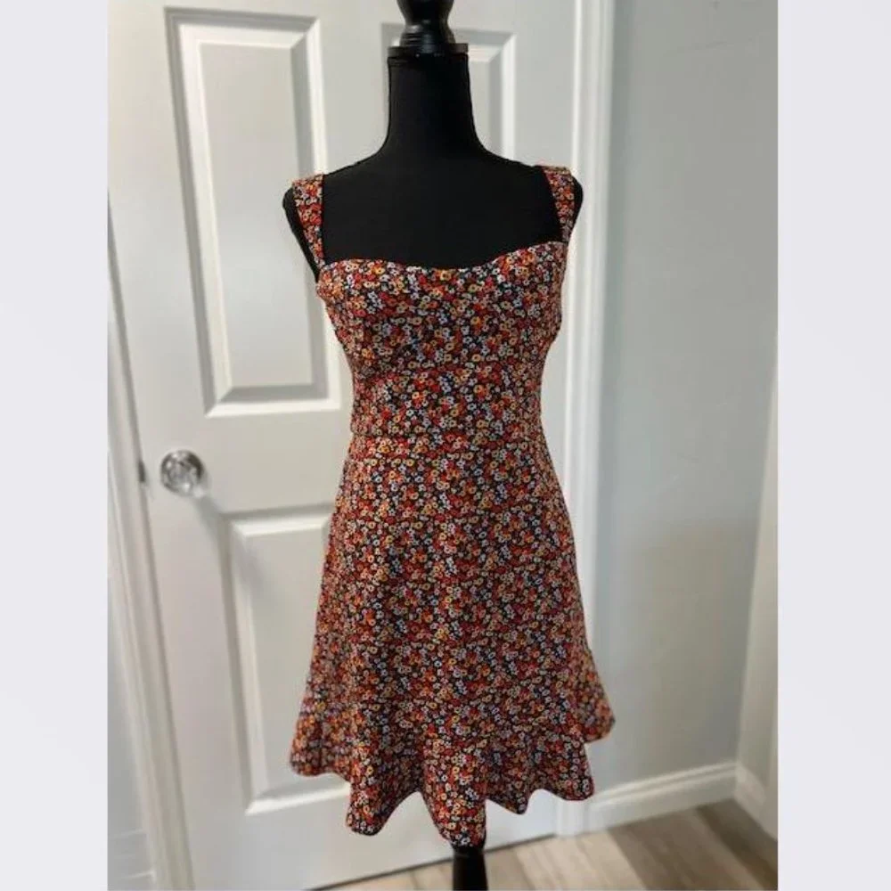 Anthropologie Hutch Ditsy Floral Corset Dress in Floral Print - Size Large - NWT